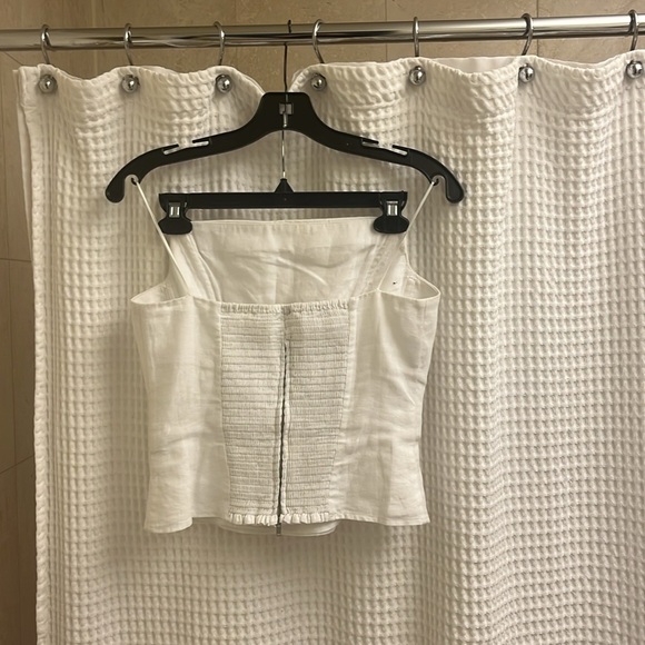 Reformation Dani Linen Top Sz 6 - Picture 6 of 8